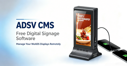 How to Use the Free ADSV CMS to Manage Your WeADS Tabletop Digital Signage