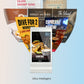Double Side Screen  Digital Signage Display with 23200mAH Battery for Tabletop White (868PX)