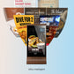 Double Side Screen  Digital Signage Display with 23200mAH Battery for Tabletop Wood Grain (868PX)