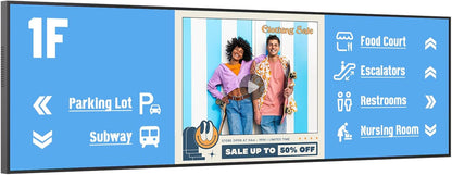 WeADS 49,5-Zoll Ultra-Breitbild-Digital-Signage-Display