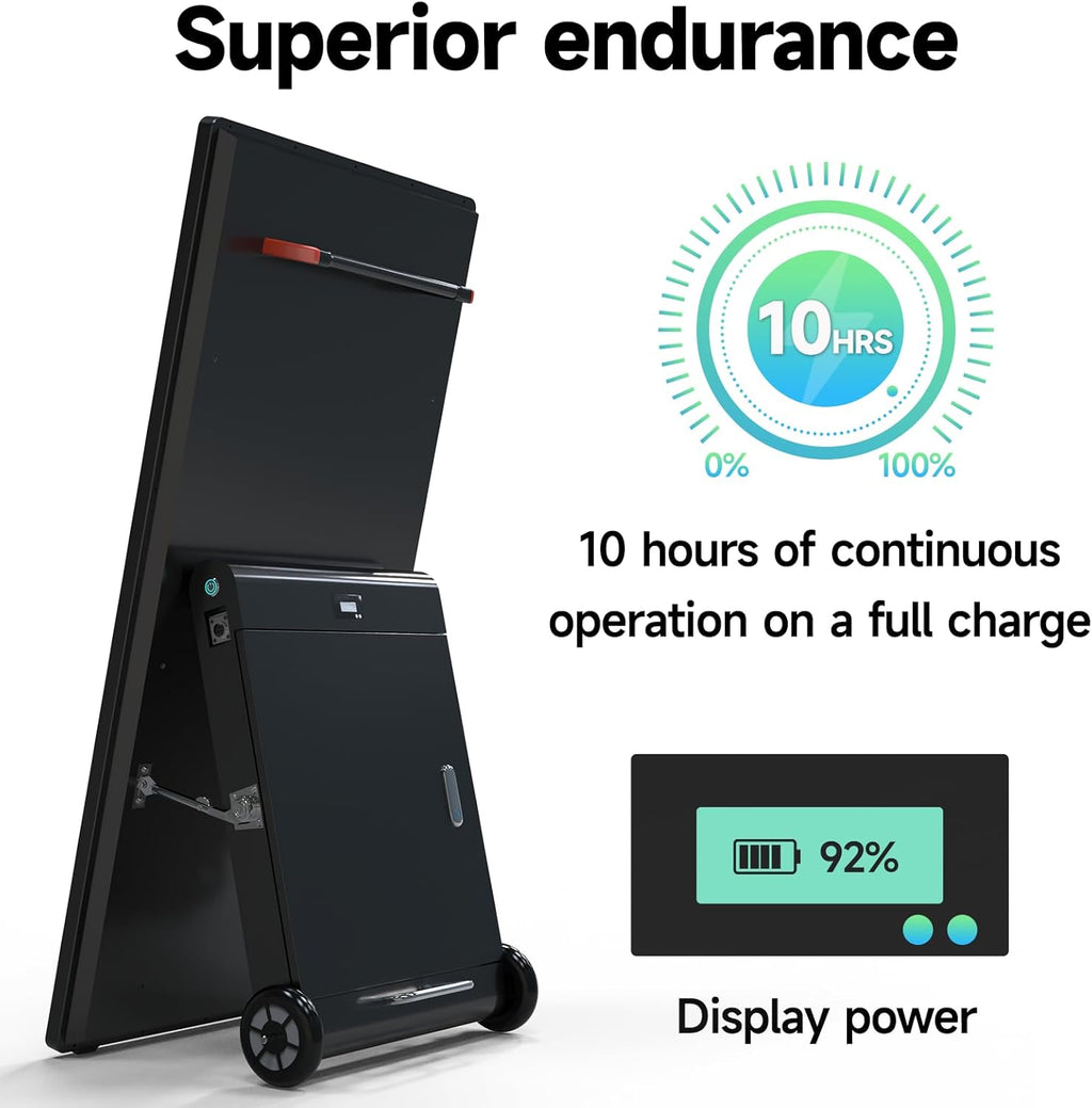 WeADS 43 inch Rechargeable Portable Freestanding Digital Signage Displays