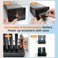 Double Side Screen  Digital Signage Display with 23200mAH Battery for Tabletop Wood Grain (868PX)