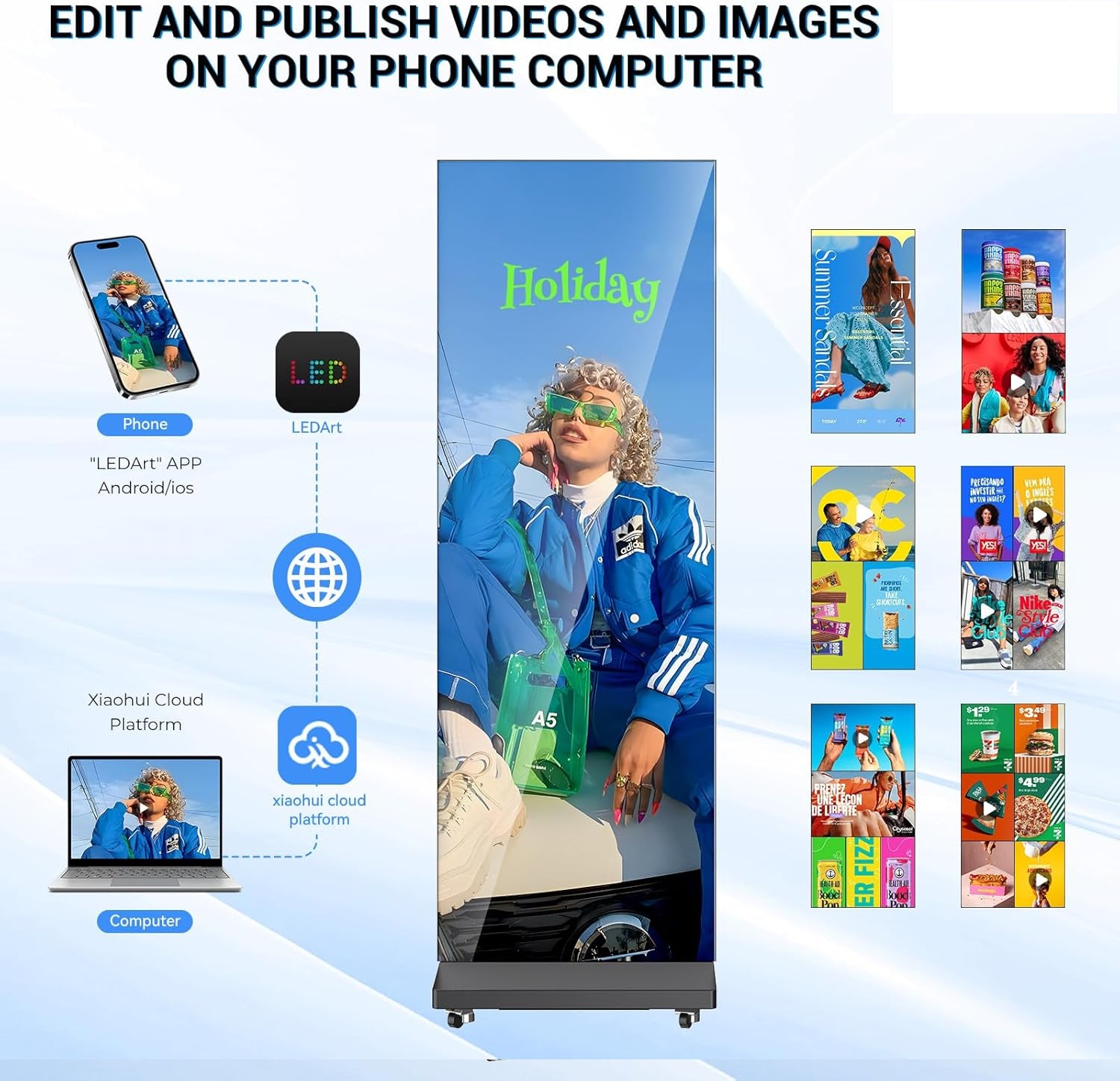 WeADS Foldable Seamless Digital Signage Display