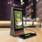 FYD-868 Tabletop Digital Signage Display with Dual-Screen ( Wood Grain)