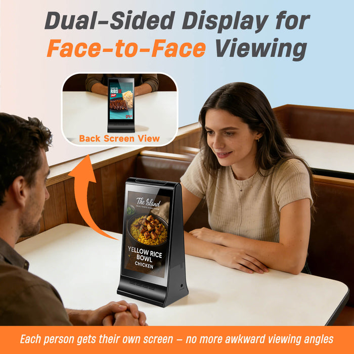 FYD-868 Tabletop Digital Signage Display with Dual-Screen ( Black)