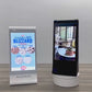 Double Side Screen  Digital Signage Display with 23200mAH Battery for Tabletop Wood Grain (868PX)
